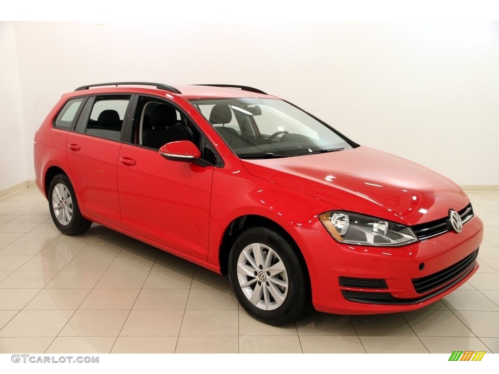 Tornado Red 2016 Volkswagen Golf SportWagen 1.8T S Exterior Photo #117273661