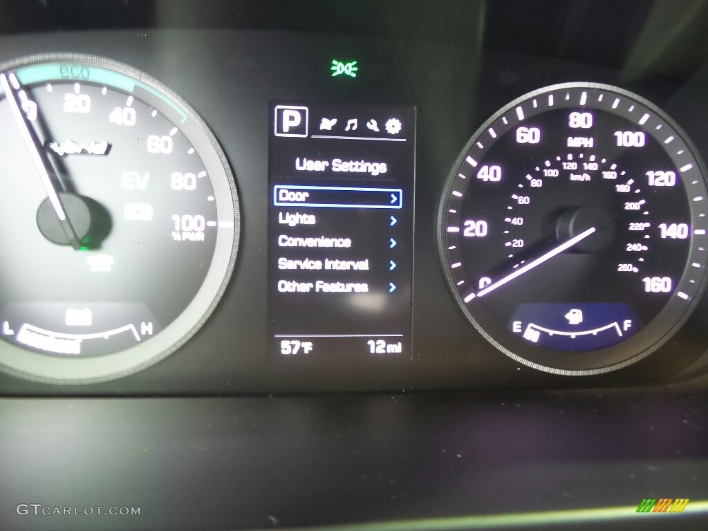 2017 Sonata SE Hybrid - Phantom Black / Gray photo #20