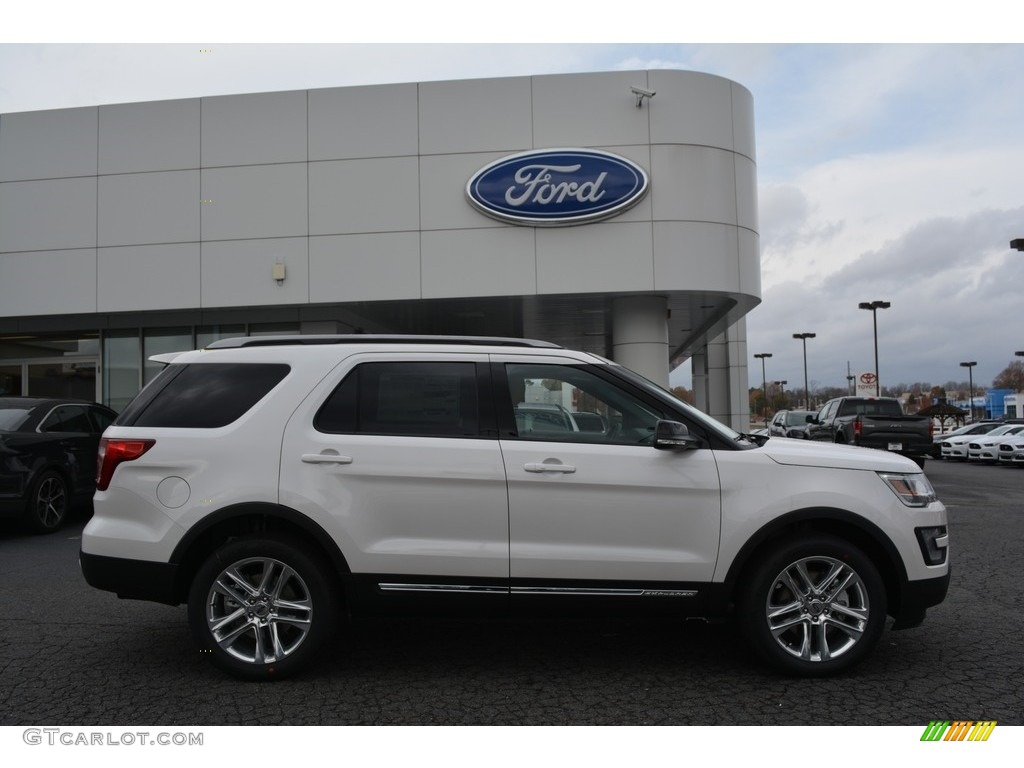 2017 Explorer XLT 4WD - White Platinum / Medium Light Camel photo #2