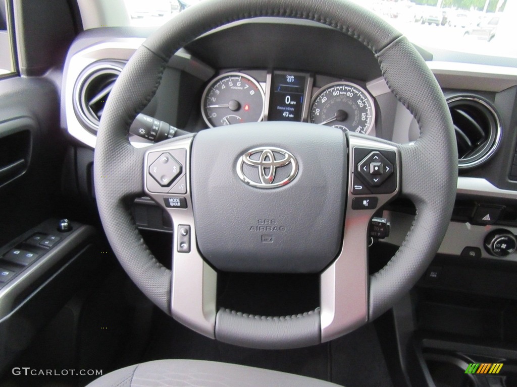 2017 Toyota Tacoma SR5 Double Cab Cement Gray Steering Wheel Photo #117278041
