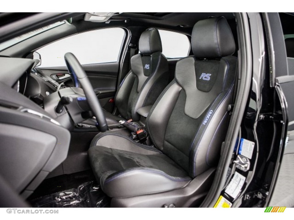 Charcoal Black Recaro RS logo Interior 2016 Ford Focus RS Photo #117282088