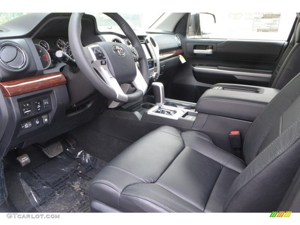 Black Interior 2017 Toyota Tundra Limited CrewMax 4x4 Photo #117290536