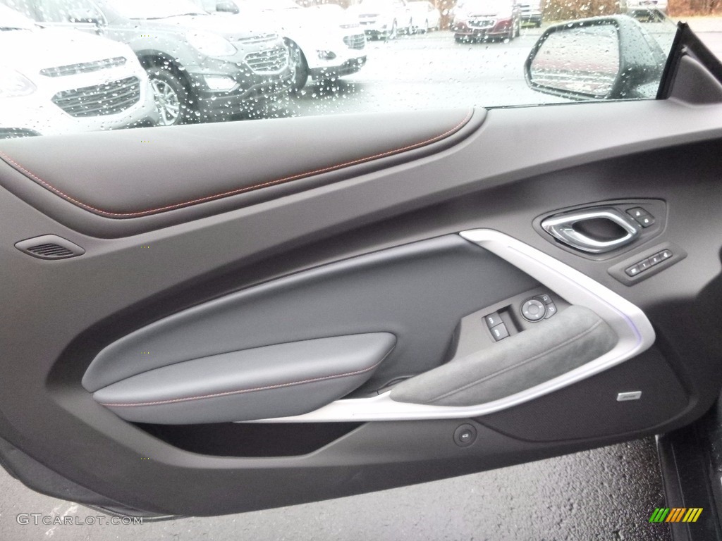 2017 Chevrolet Camaro SS Coupe 50th Anniversary 50th Anniversary Jet Black/Dark Gray Door Panel Photo #117292314