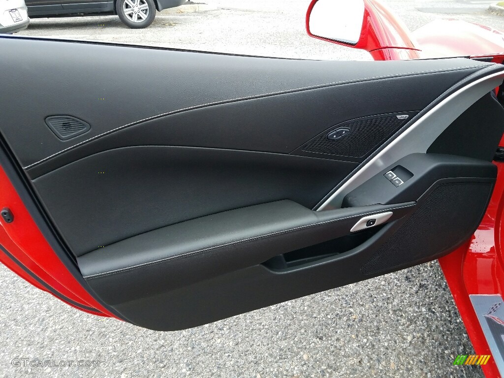 2017 Chevrolet Corvette Stingray Coupe Jet Black Door Panel Photo #117292587