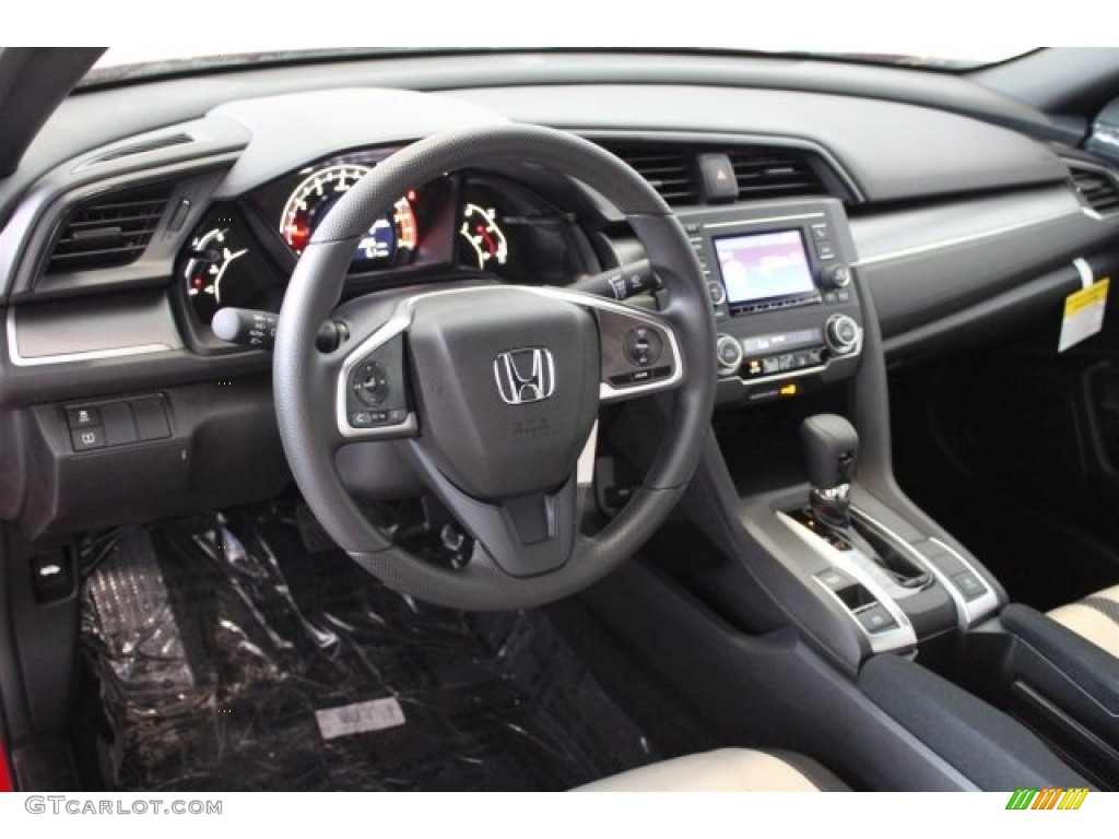 2017 Honda Civic LX Coupe Black/Ivory Dashboard Photo #117295230