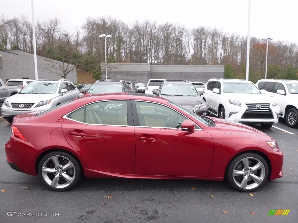 2014 IS 350 AWD - Matador Red Mica / Parchment photo #2