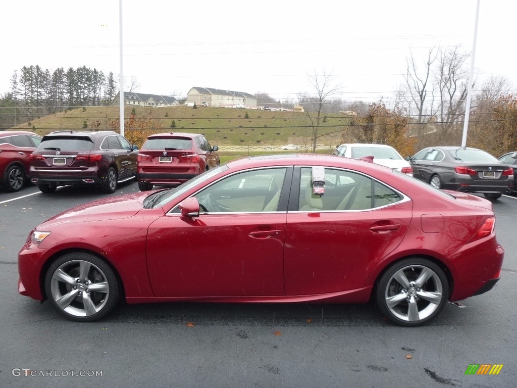 2014 IS 350 AWD - Matador Red Mica / Parchment photo #3