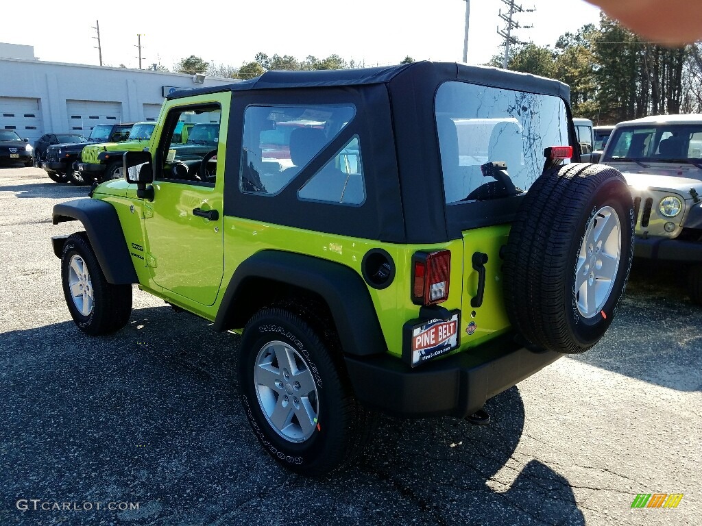 2017 Wrangler Sport 4x4 - Hypergreen / Black photo #4
