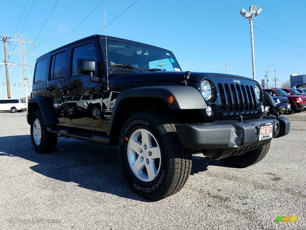 2017 Wrangler Unlimited Sport 4x4 - Black / Black photo #1