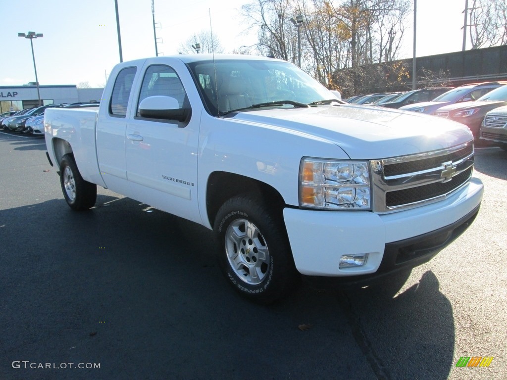 2008 Silverado 1500 LTZ Extended Cab 4x4 - Summit White / Light Cashmere/Ebony Accents photo #4