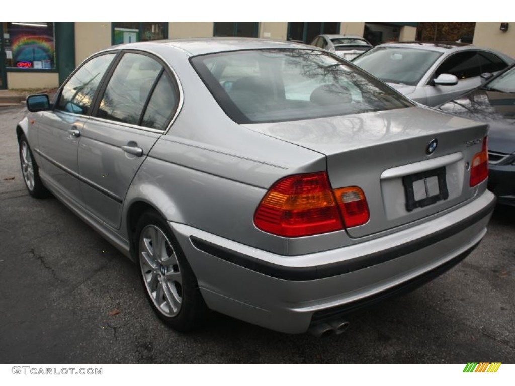 2002 3 Series 330xi Sedan - Titanium Silver Metallic / Black photo #10