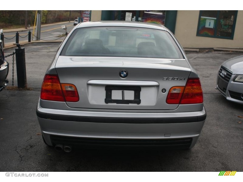 2002 3 Series 330xi Sedan - Titanium Silver Metallic / Black photo #14