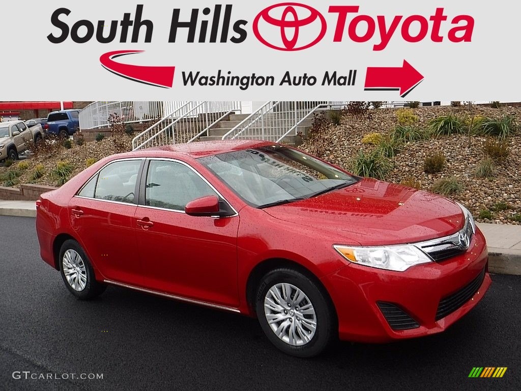 2013 Camry LE - Barcelona Red Metallic / Ivory photo #1