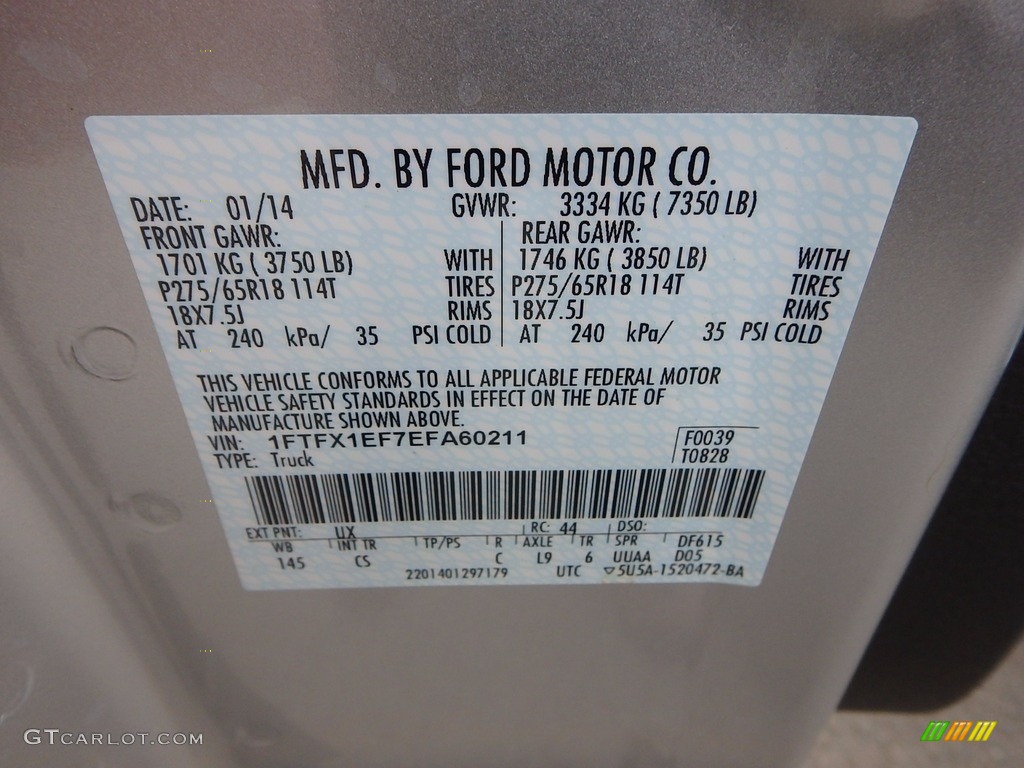 2014 F150 STX SuperCab 4x4 - Ingot Silver / Steel Grey photo #24