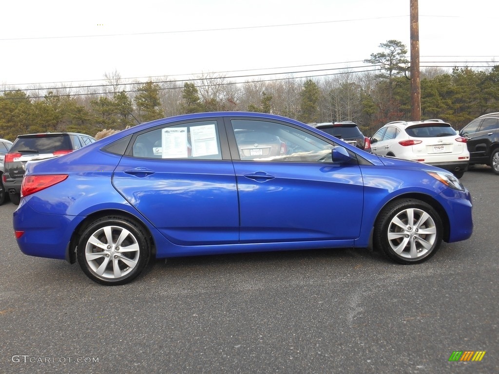 2013 Accent GLS 4 Door - Marathon Blue / Gray photo #2