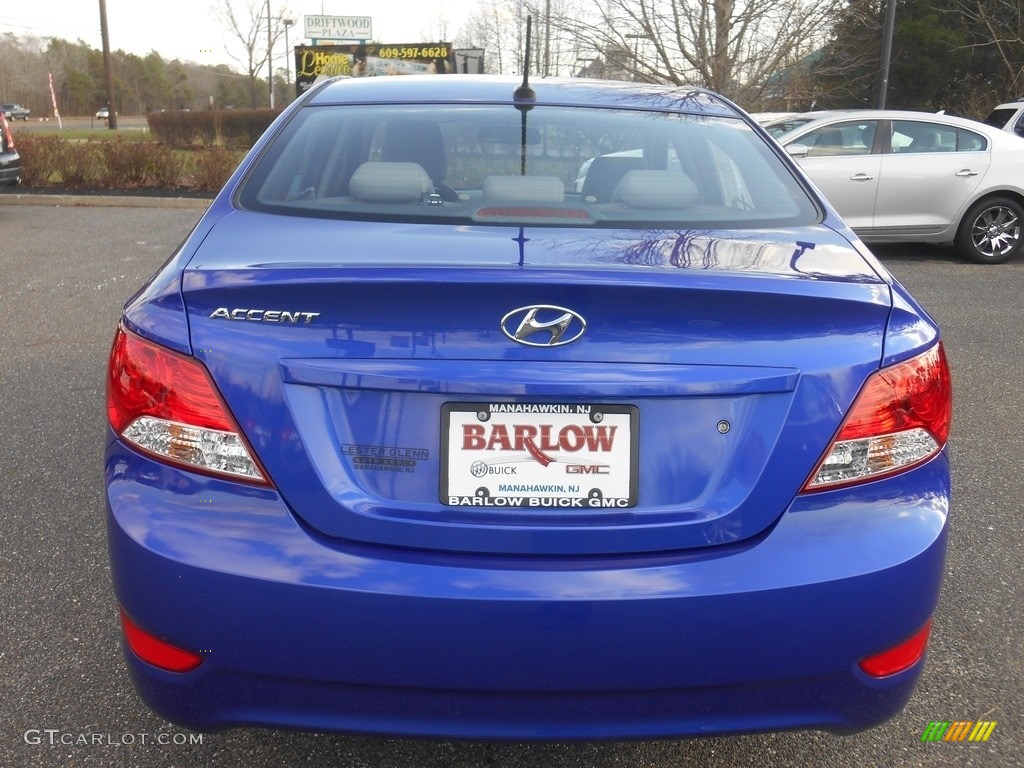 2013 Accent GLS 4 Door - Marathon Blue / Gray photo #3