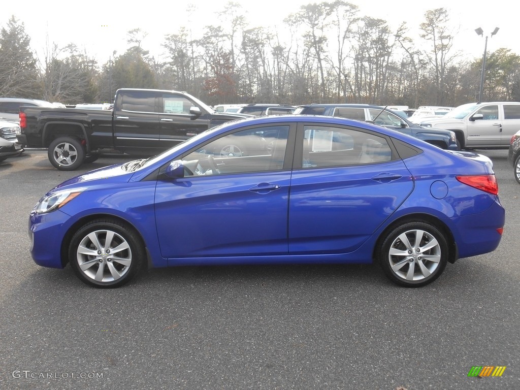 2013 Accent GLS 4 Door - Marathon Blue / Gray photo #4