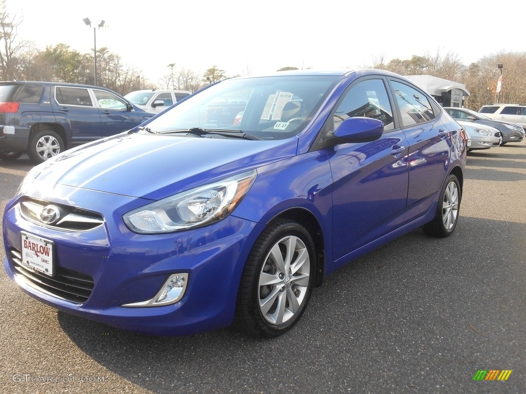 2013 Accent GLS 4 Door - Marathon Blue / Gray photo #5