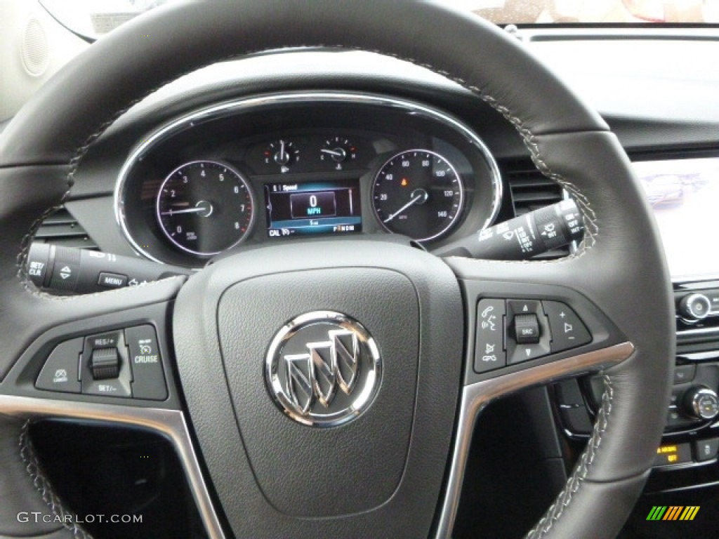 2017 Buick Encore Preferred II AWD Ebony Steering Wheel Photo #117317784