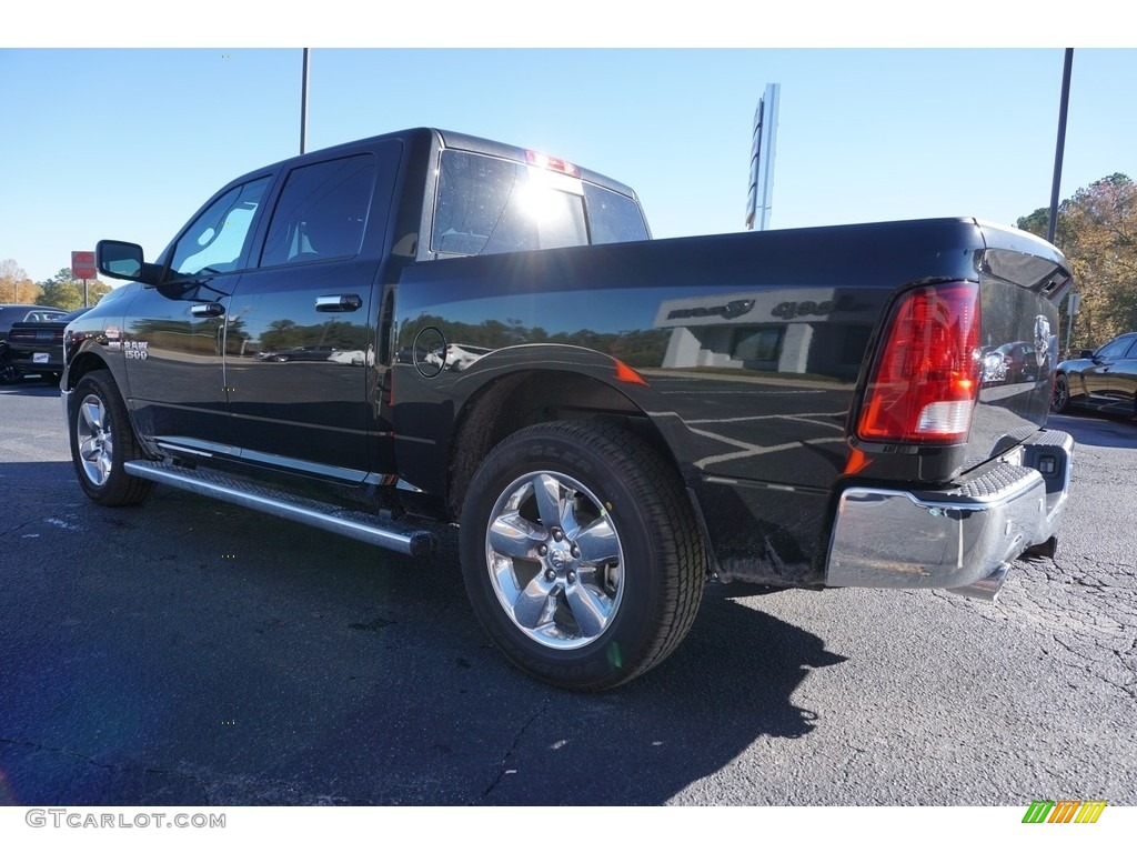 2017 1500 Big Horn Crew Cab - Brilliant Black Crystal Pearl / Black/Diesel Gray photo #5