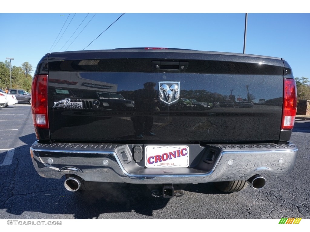 2017 1500 Big Horn Crew Cab - Brilliant Black Crystal Pearl / Black/Diesel Gray photo #6