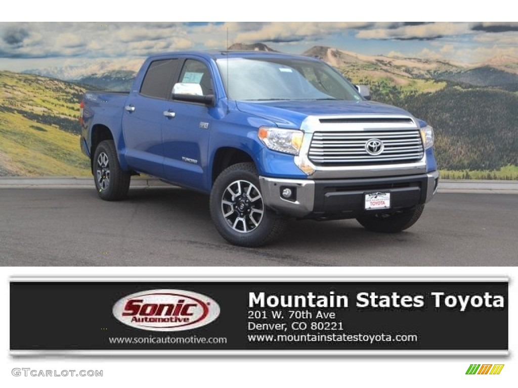 2017 Tundra Limited CrewMax 4x4 - Blazing Blue Pearl / Black photo #1