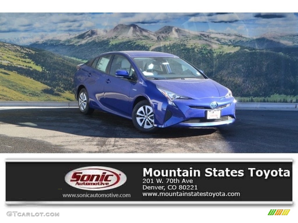 2017 Prius Prius Four - Blue Crush Metallic / Moonstone Gray photo #1