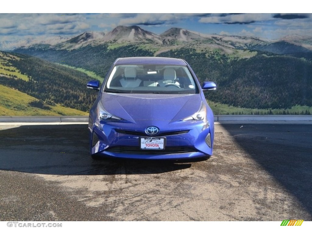 2017 Prius Prius Four - Blue Crush Metallic / Moonstone Gray photo #2