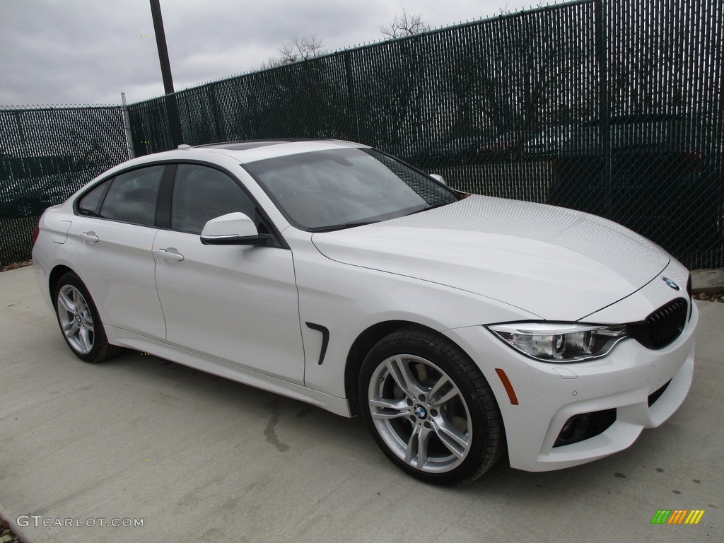 2017 4 Series 440i xDrive Gran Coupe - Alpine White / Saddle Brown photo #1