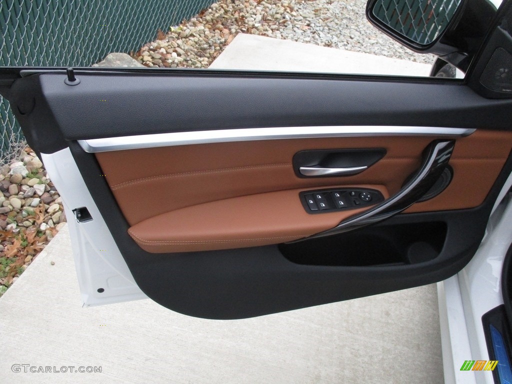 2017 BMW 4 Series 440i xDrive Gran Coupe Saddle Brown Door Panel Photo #117326239