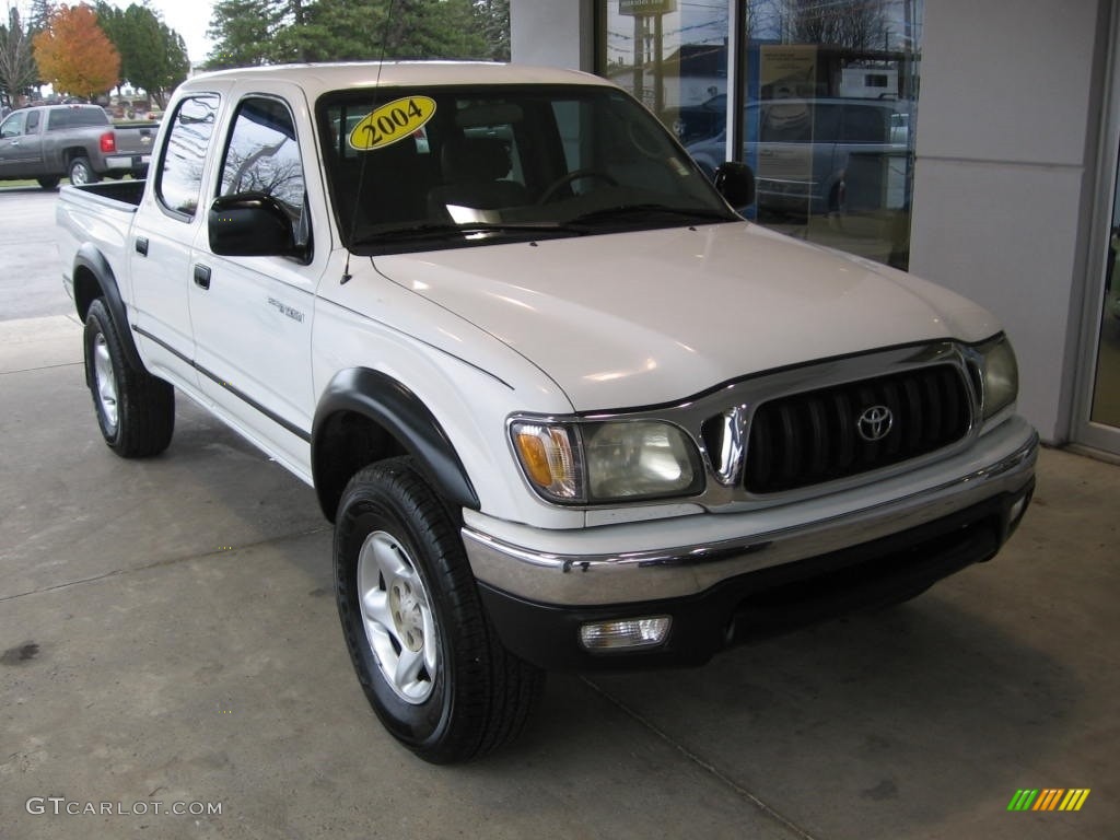 2004 Tacoma V6 PreRunner Double Cab - Super White / Oak photo #1