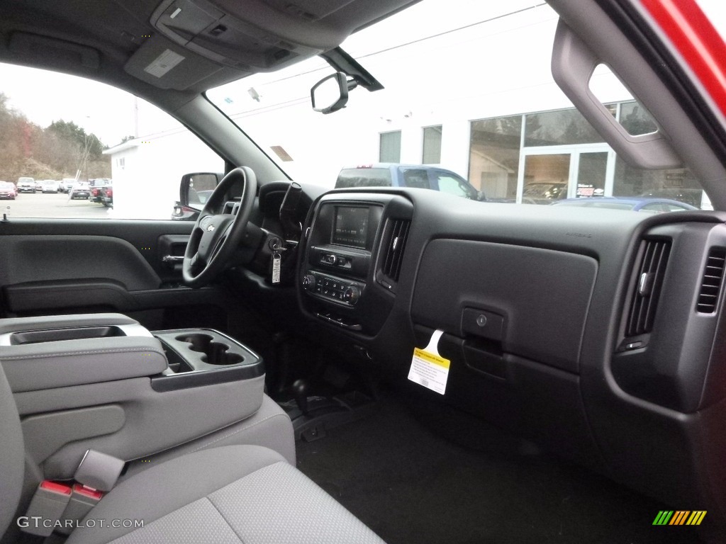 2017 Silverado 1500 Custom Double Cab 4x4 - Red Hot / Dark Ash/Jet Black photo #5