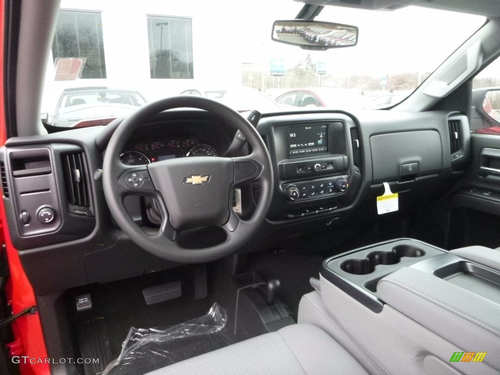 2017 Silverado 1500 Custom Double Cab 4x4 - Red Hot / Dark Ash/Jet Black photo #13