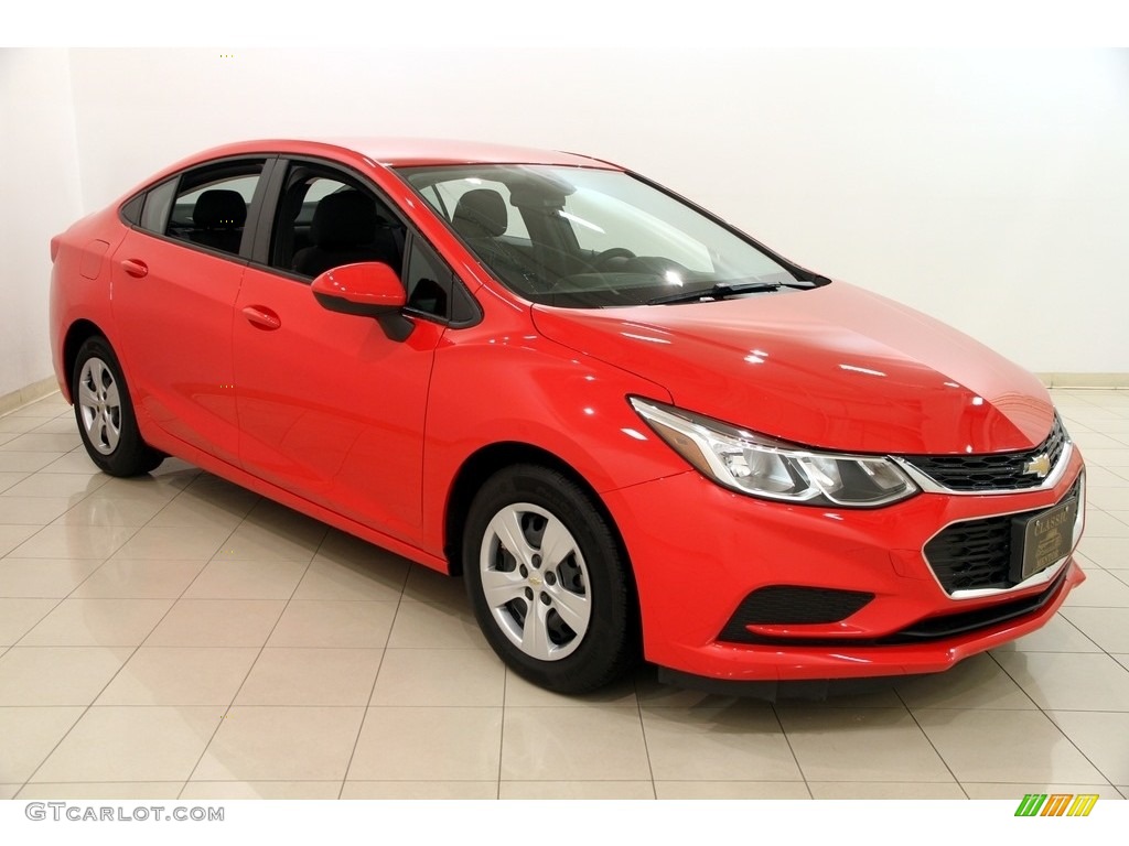 2016 Cruze LS Sedan - Red Hot / Jet Black photo #1