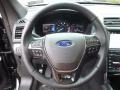 Ebony Black 2017 Ford Explorer Limited 4WD Steering Wheel