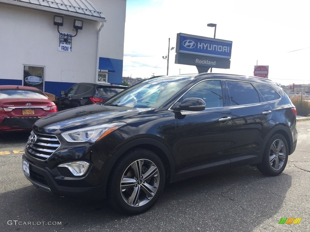 2013 Santa Fe Limited AWD - Becketts Black / Saddle photo #1