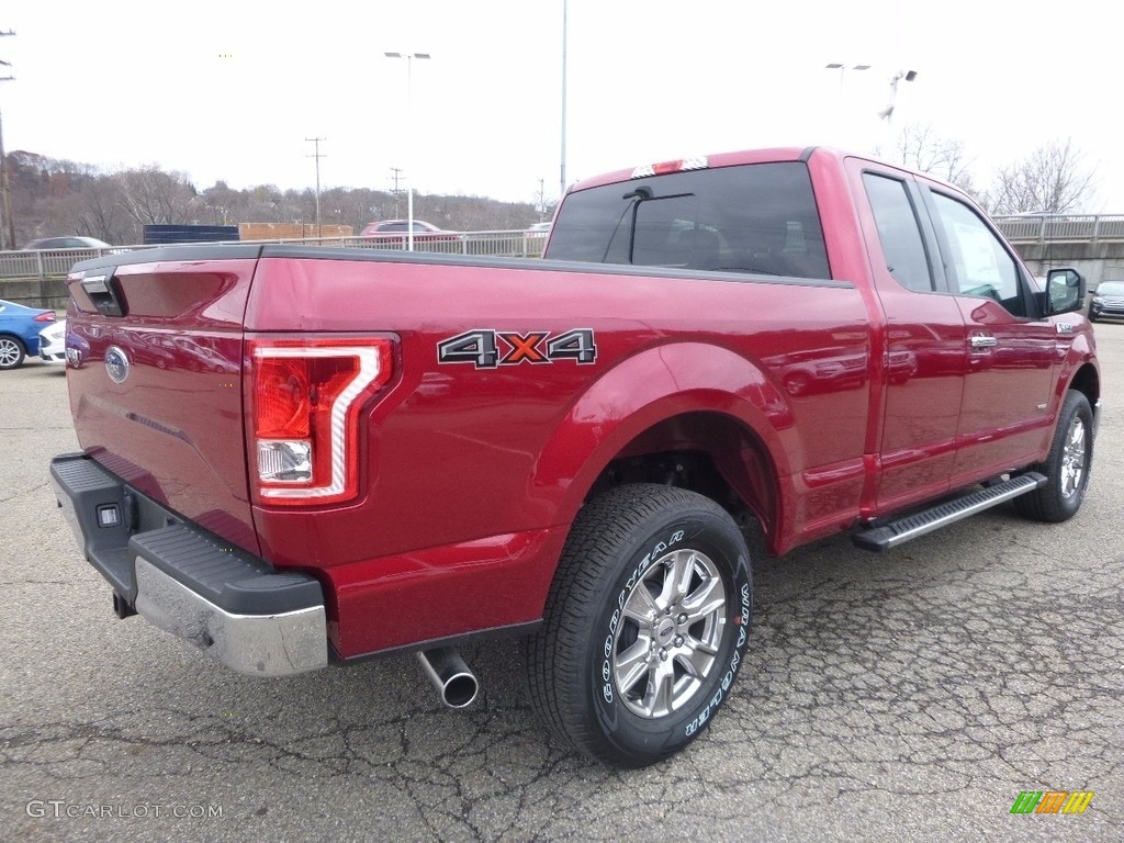 2016 F150 XLT SuperCab 4x4 - Ruby Red / Medium Earth Gray photo #2
