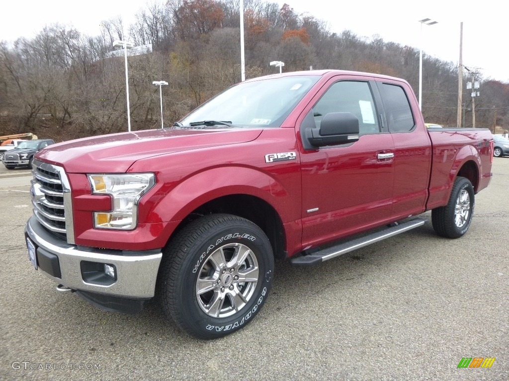 2016 F150 XLT SuperCab 4x4 - Ruby Red / Medium Earth Gray photo #6