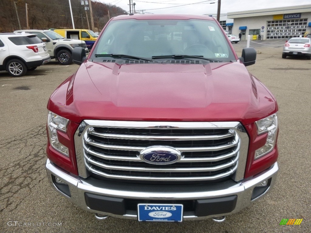 2016 F150 XLT SuperCab 4x4 - Ruby Red / Medium Earth Gray photo #7