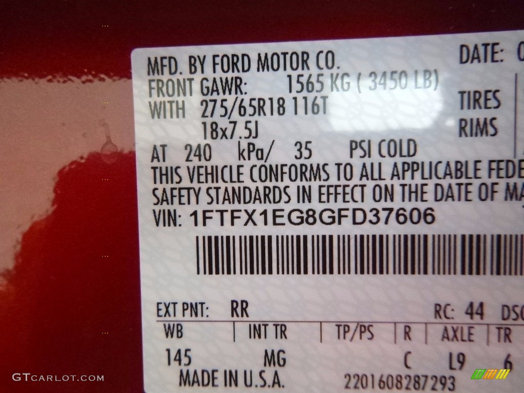 2016 F150 XLT SuperCab 4x4 - Ruby Red / Medium Earth Gray photo #14