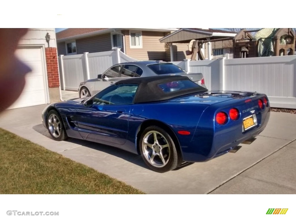 2002 Corvette Convertible - Electron Blue Metallic / Black photo #3