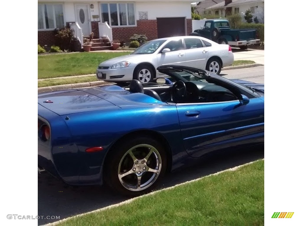2002 Corvette Convertible - Electron Blue Metallic / Black photo #5
