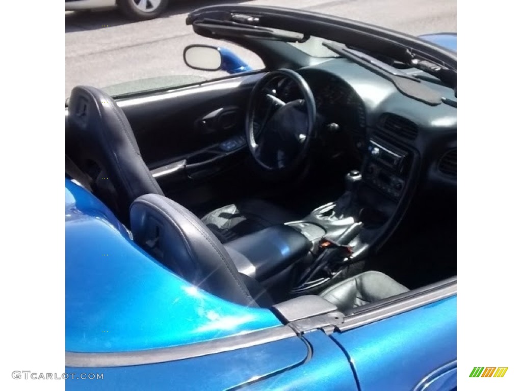 2002 Corvette Convertible - Electron Blue Metallic / Black photo #6