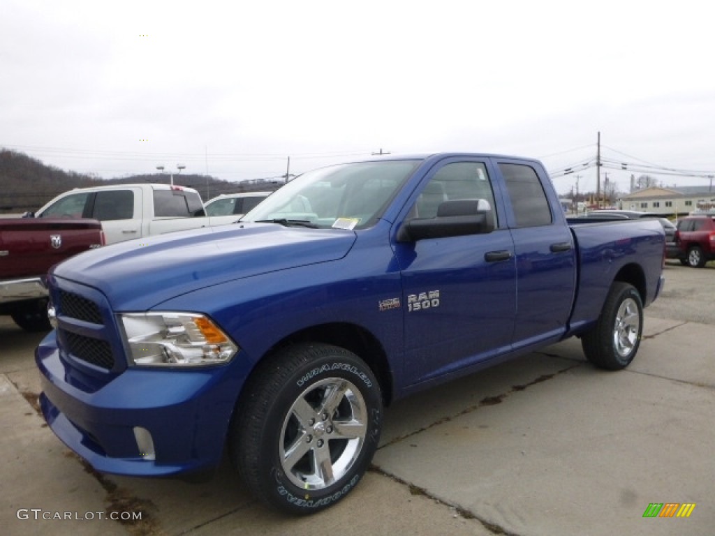 2017 1500 Express Quad Cab 4x4 - Blue Streak Pearl / Black/Diesel Gray photo #1