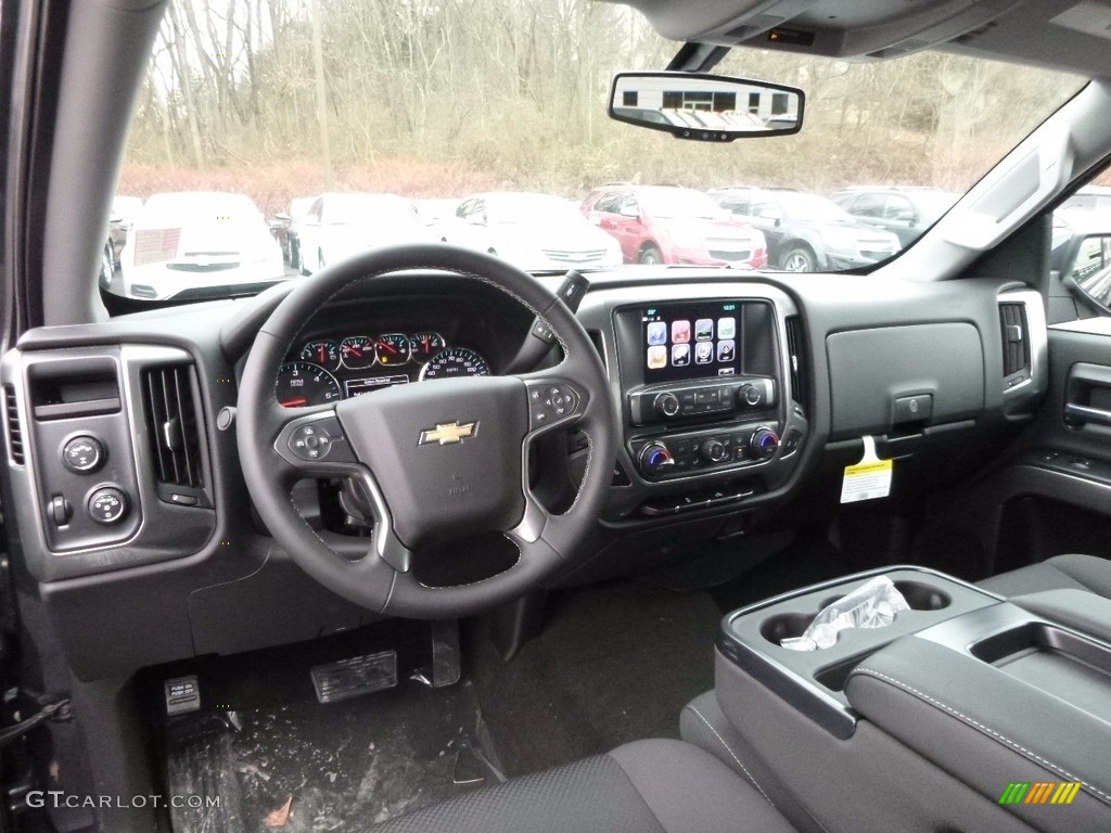 Jet Black Interior 2017 Chevrolet Silverado 1500 LT Crew Cab 4x4 Photo #117335452