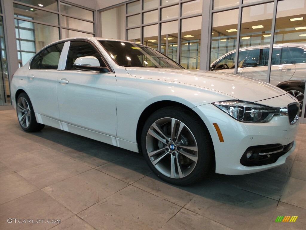 2016 3 Series 340i xDrive Sedan - Mineral White Metallic / Black photo #1