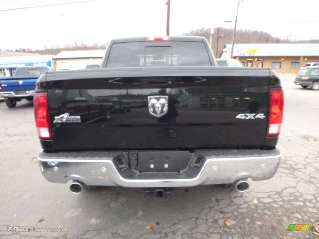 2017 1500 Big Horn Crew Cab 4x4 - Black Forest Green Pearl / Black/Diesel Gray photo #6