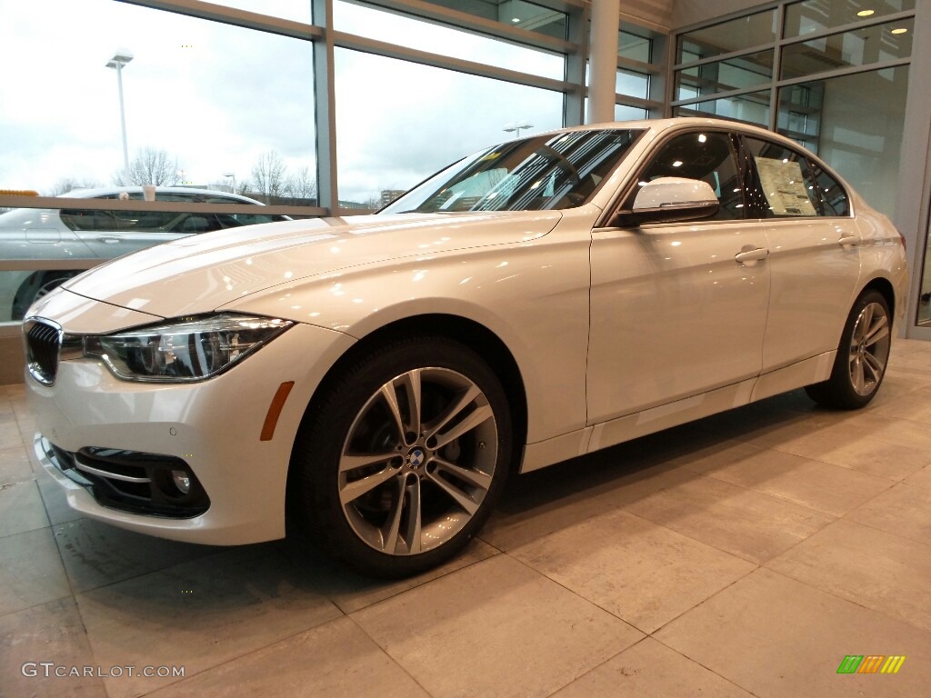 2016 3 Series 340i xDrive Sedan - Mineral White Metallic / Black photo #3