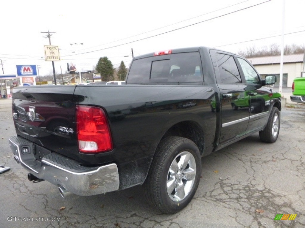 2017 1500 Big Horn Crew Cab 4x4 - Black Forest Green Pearl / Black/Diesel Gray photo #7