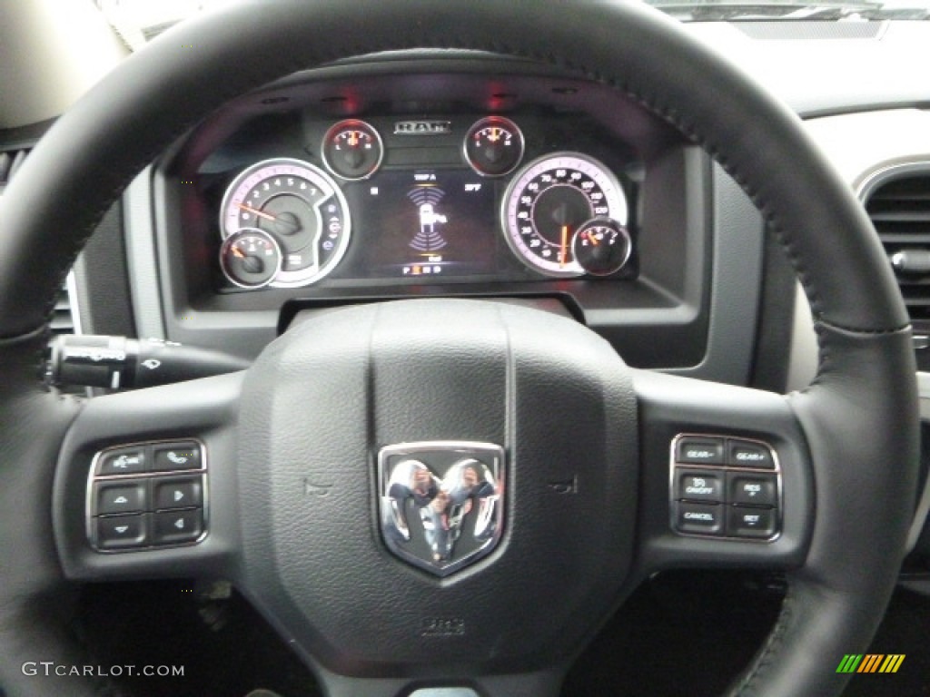 2017 1500 Big Horn Crew Cab 4x4 - Black Forest Green Pearl / Black/Diesel Gray photo #20